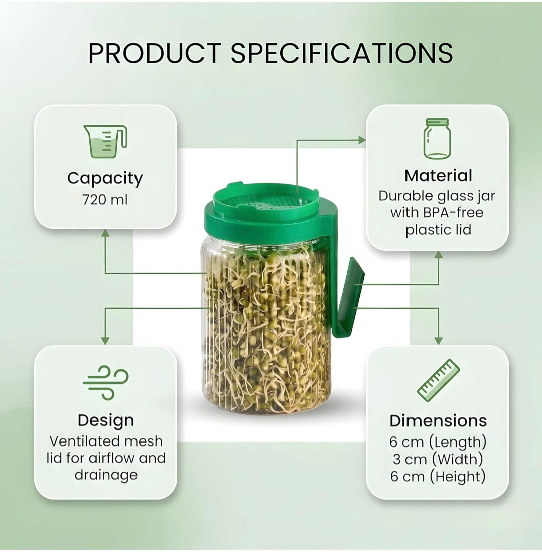 Multi Use Sprouts Maker Jar 720 ML