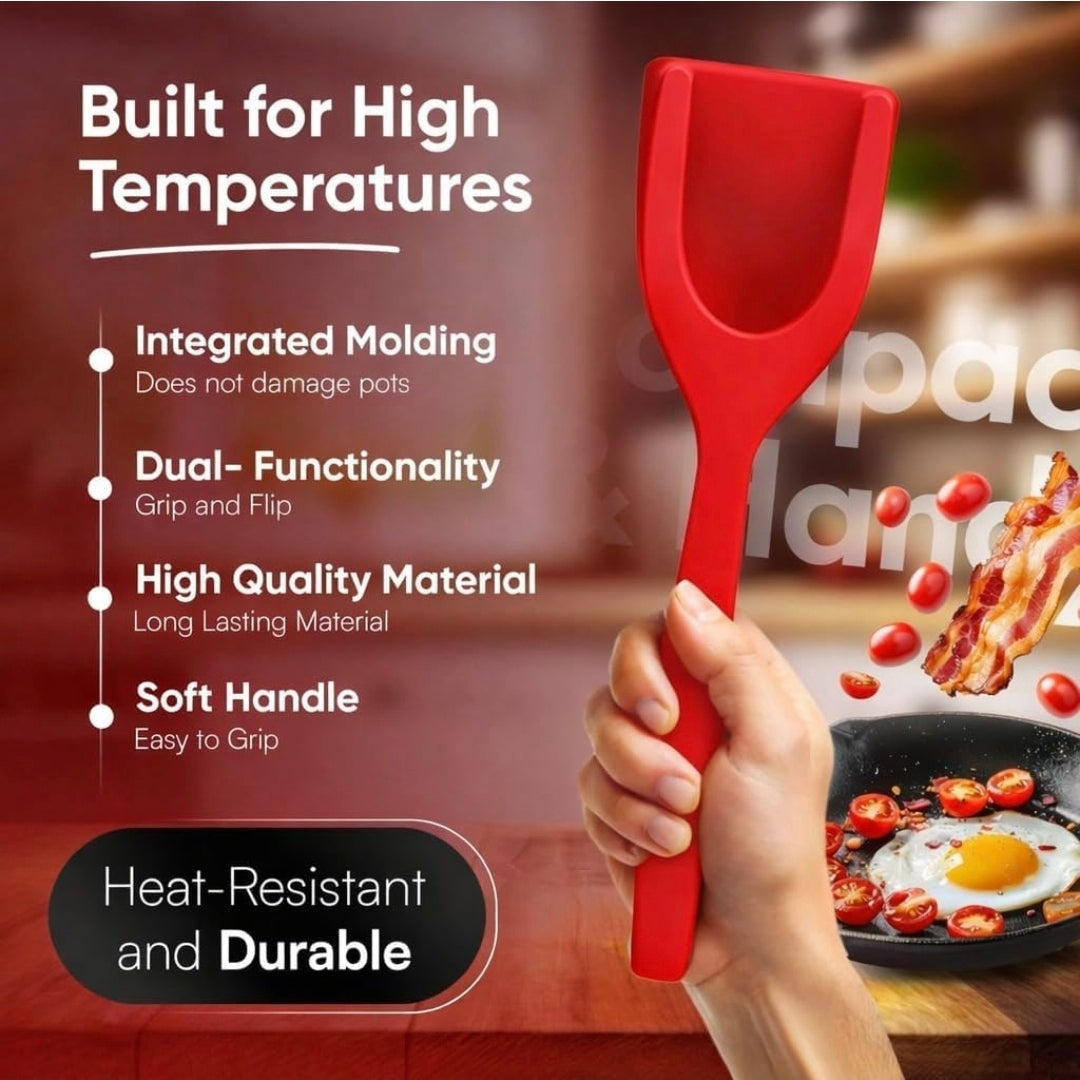 Colorful 2 in 1 Silicone Spatula Tongs for Cooking