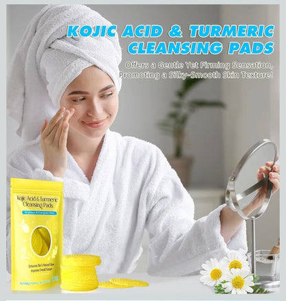 Kojic Acid and Turmeric Cleansing Pads for Dark Spots
