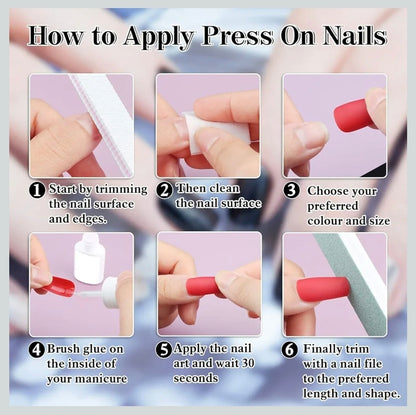 576 Pcs Glossy Straight Fake Nails Full Cover Coffin Acrylic Tips(24 Colours)