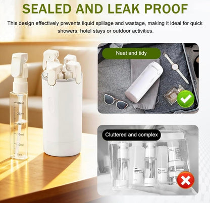 Clear 30ml PET Pump Leak Proof Toiletry Bottles Refillable Containers for Shampoo Lotion Soap & Travel Essentials