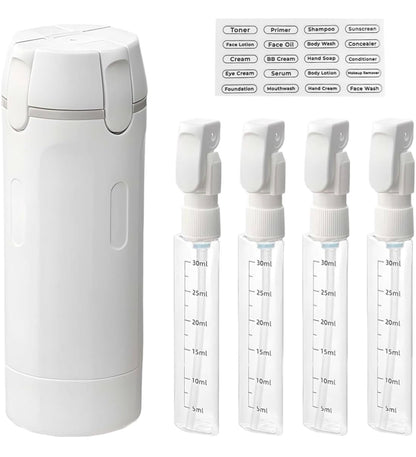Clear 30ml PET Pump Leak Proof Toiletry Bottles Refillable Containers for Shampoo Lotion Soap & Travel Essentials