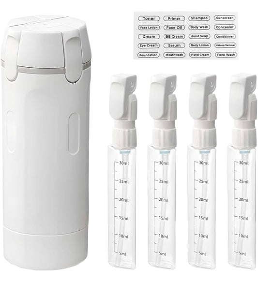 Clear 30ml PET Pump Leak Proof Toiletry Bottles Refillable Containers for Shampoo Lotion Soap & Travel Essentials