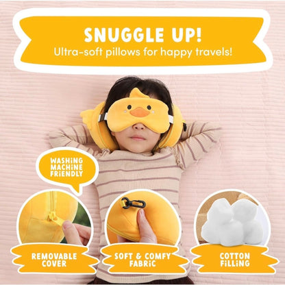 2 in 1 Cute Travel Pillow With Eye Mask Set