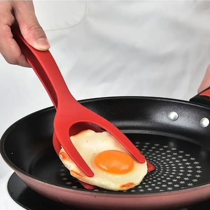 Colorful 2 in 1 Silicone Spatula Tongs for Cooking
