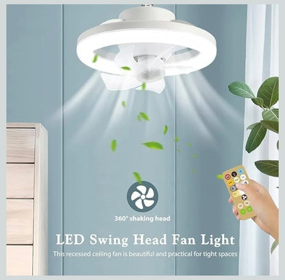 LED Ceiling Fan Light for Bedroom Kids' Room Home, Office, Cabin & Kitchen