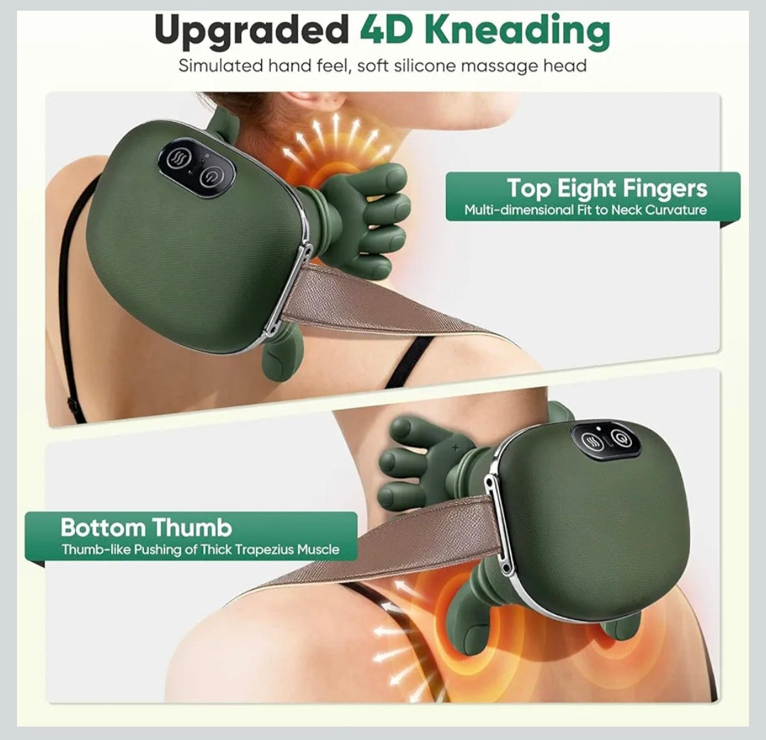 Wireless Portable Shiatsu Neck and Back Massager