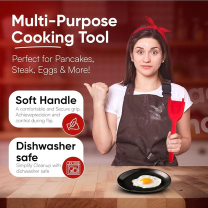 Colorful 2 in 1 Silicone Spatula Tongs for Cooking