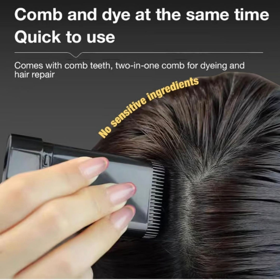 New Hair Color Comb Stick | Instant Grey Hair Coverage for Men & Women | Waterproof & Sweat-Proof Temporary Hair Dye Stick