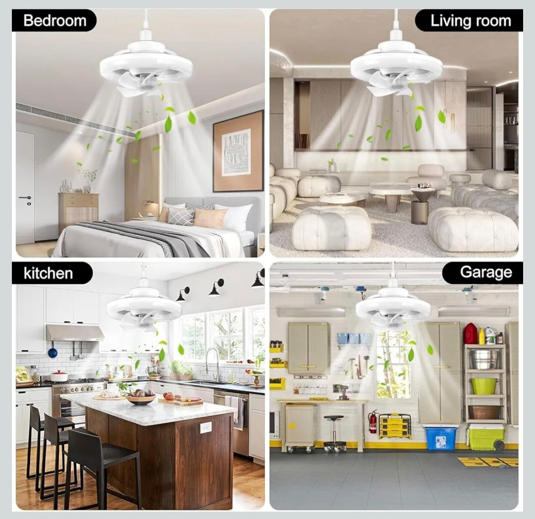 LED Ceiling Fan Light for Bedroom Kids' Room Home, Office, Cabin & Kitchen