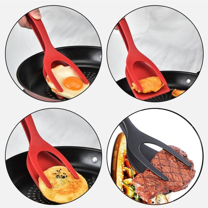 Colorful 2 in 1 Silicone Spatula Tongs for Cooking