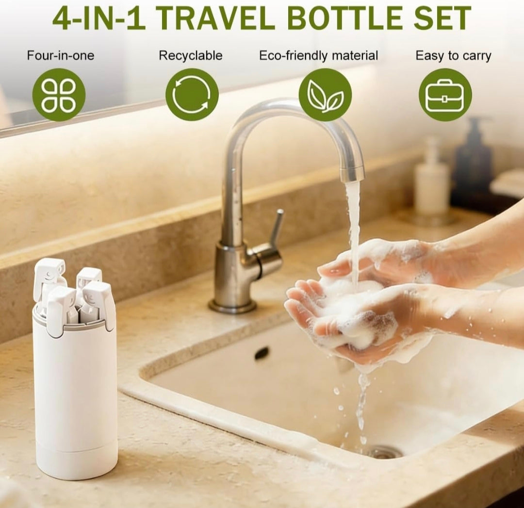 Clear 30ml PET Pump Leak Proof Toiletry Bottles Refillable Containers for Shampoo Lotion Soap & Travel Essentials