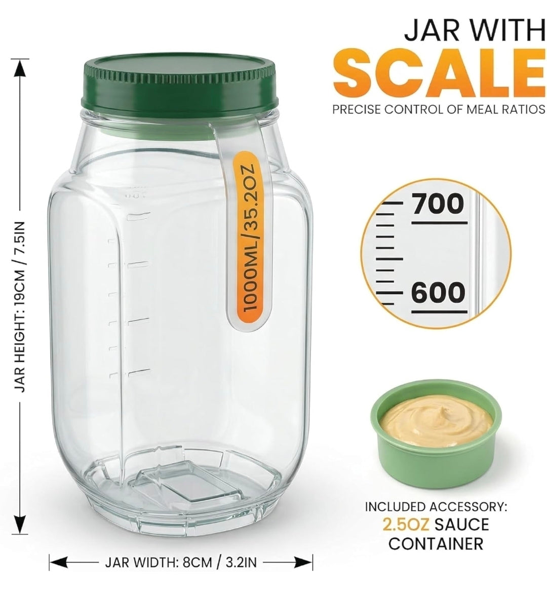 Portable Salad Container with Leakproof Dressing Compartment
