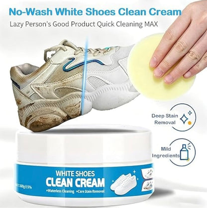 White Shoe Cleaning Cream with Sponge (260g)