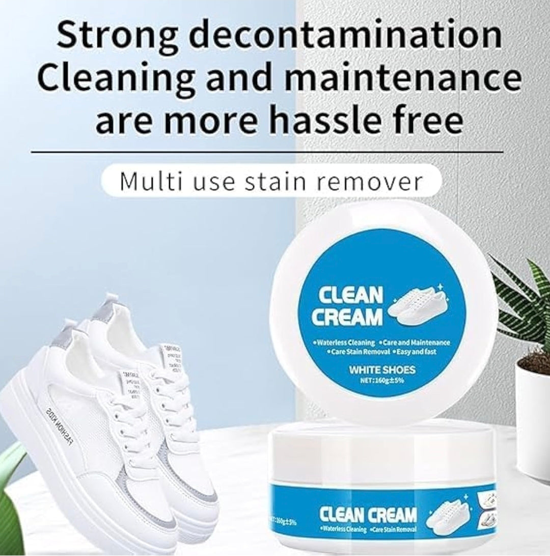 White Shoe Cleaning Cream with Sponge (260g)