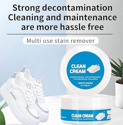 White Shoe Cleaning Cream with Sponge (260g)