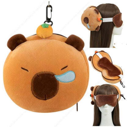 2 in 1 Cute Travel Pillow With Eye Mask Set