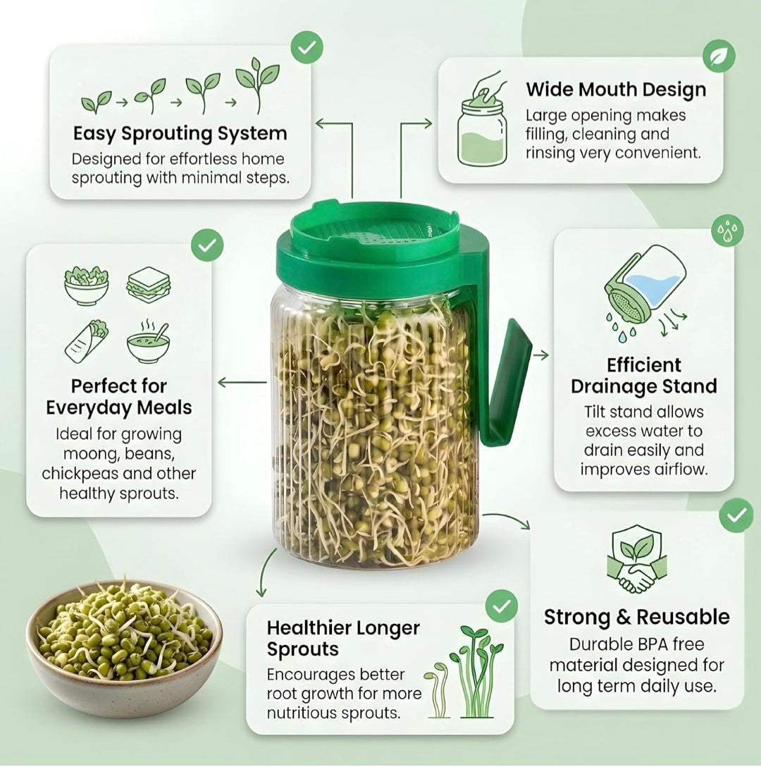 Multi Use Sprouts Maker Jar 720 ML