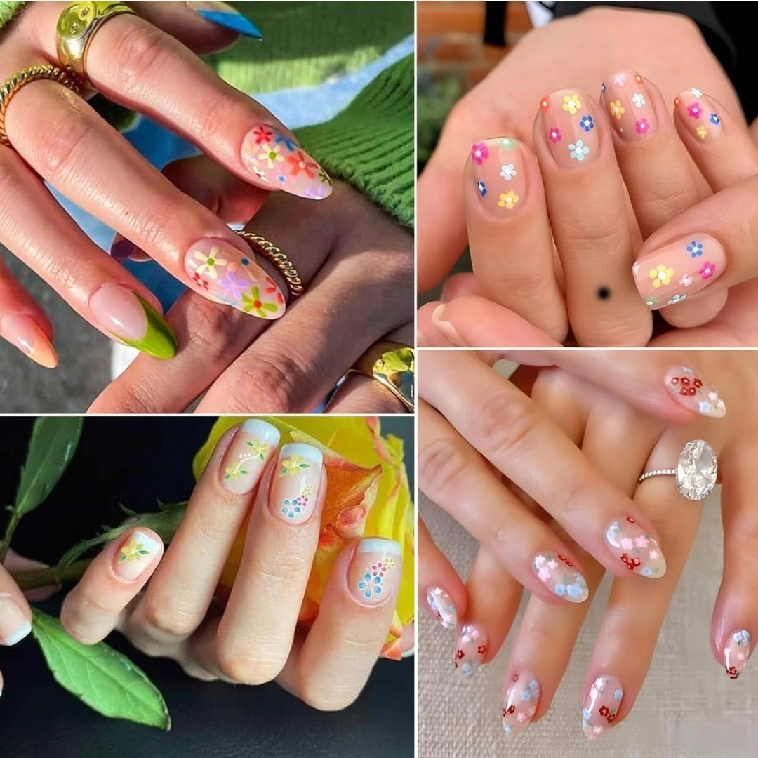 Mini Flower Nail Art colorful Stickers (30 Sheets)