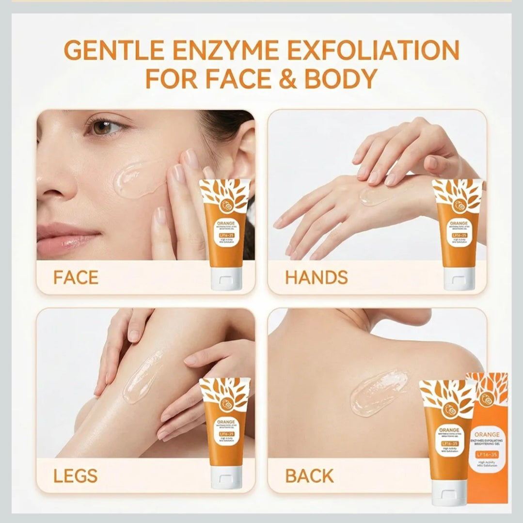 Orange Enzymes Exfoliating Gel | Orange Exfoliating Gel for Face & Body