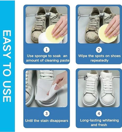 White Shoe Cleaning Cream with Sponge (260g)