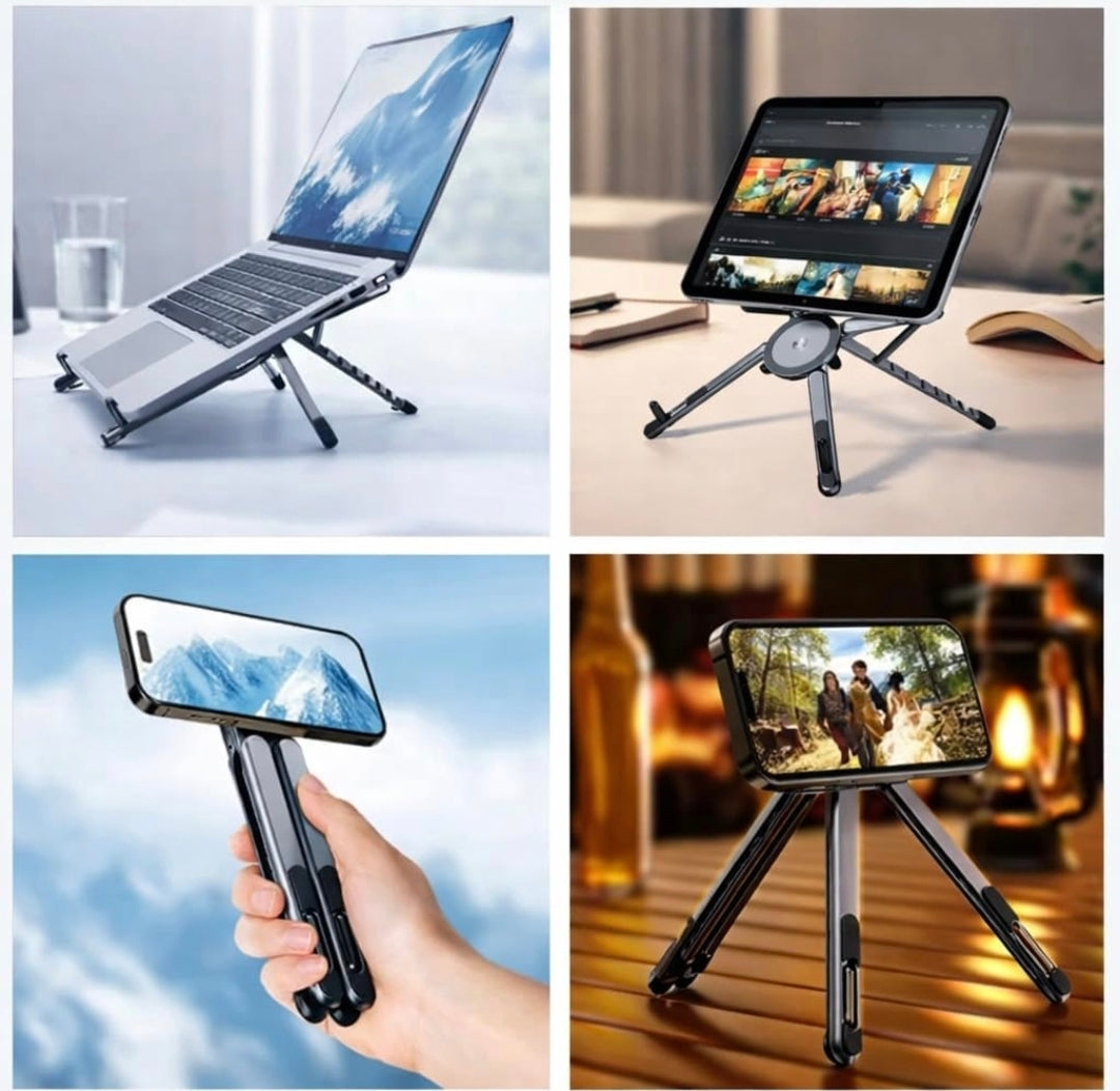 3-in-1 Adjustable Laptop Stand with MagSafe Phone Holder