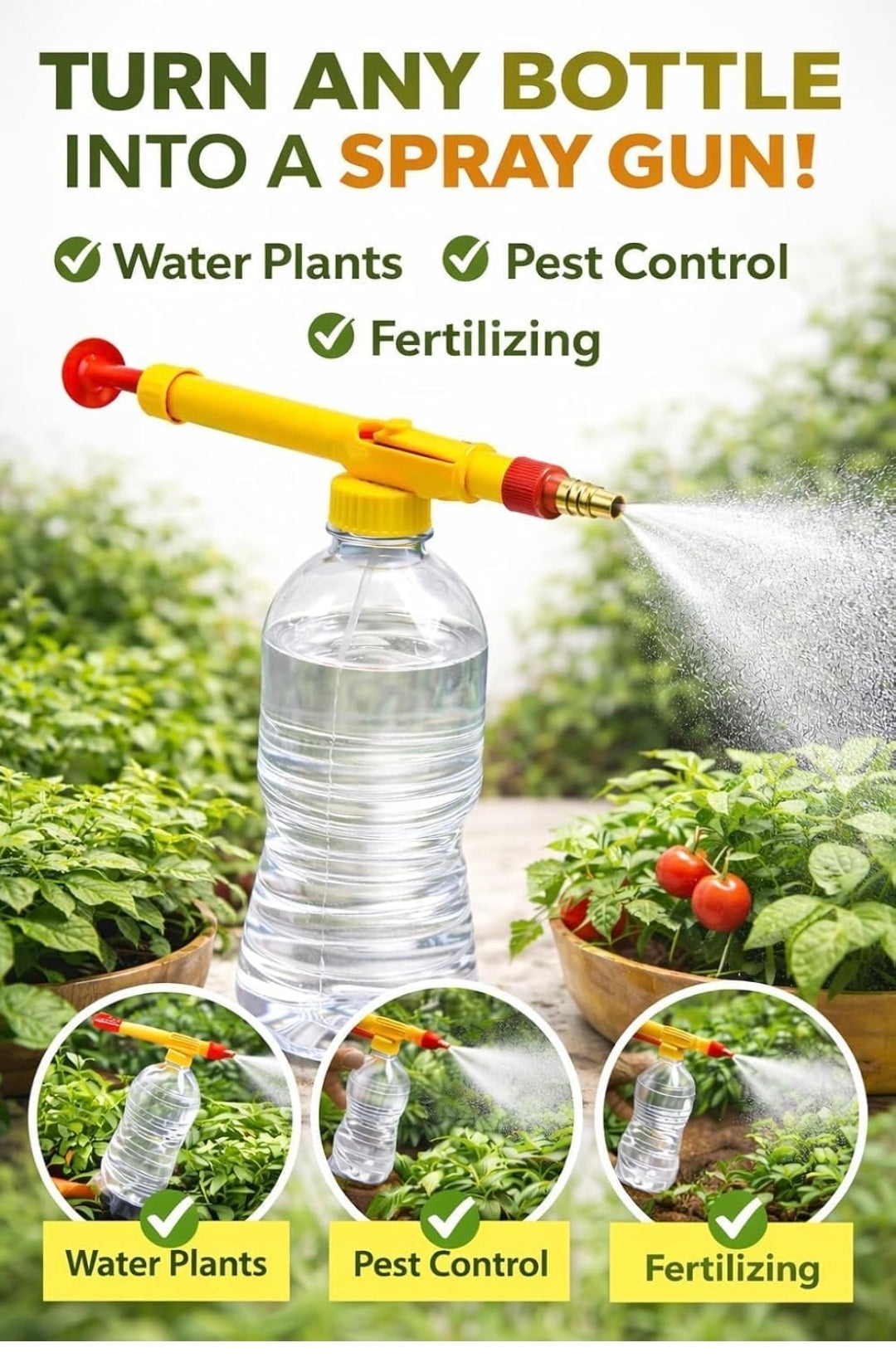 Manual Hand Sprayer with Brass Nozzle for Plants, Garden Watering, Pesticide & Car Wash