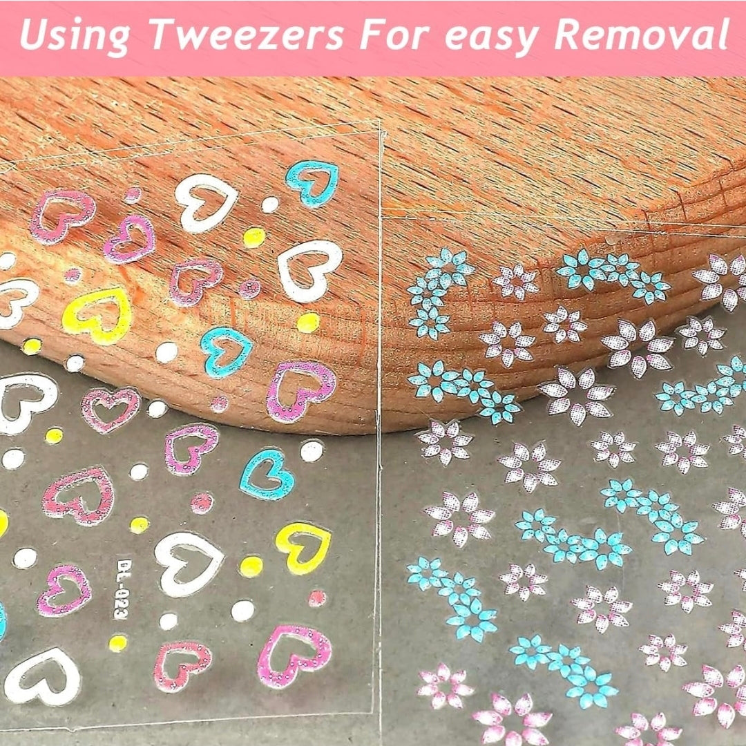 Mini Flower Nail Art colorful Stickers (30 Sheets)