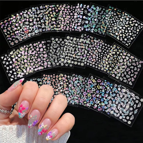 Mini Flower Nail Art colorful Stickers (30 Sheets)