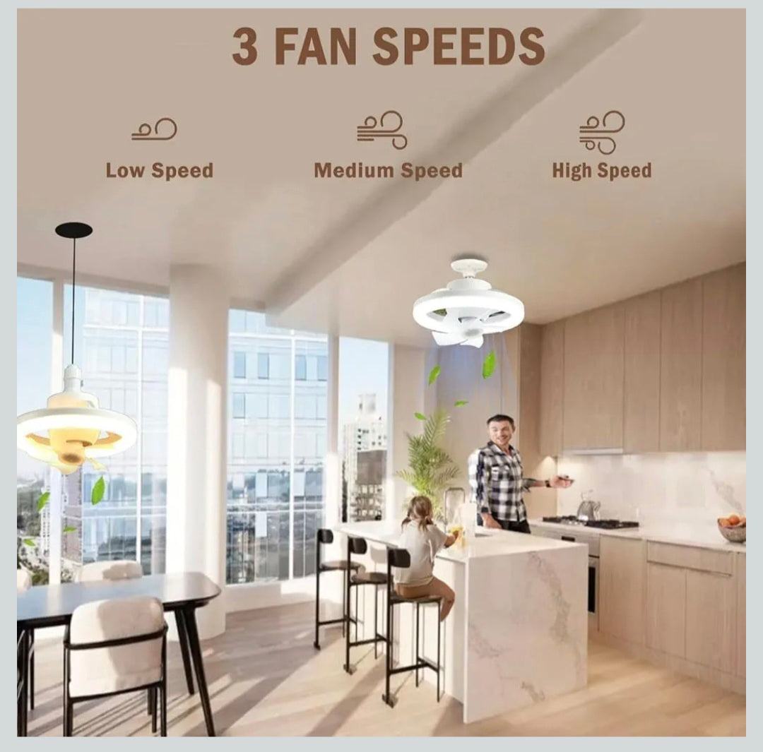 LED Ceiling Fan Light for Bedroom Kids' Room Home, Office, Cabin & Kitchen