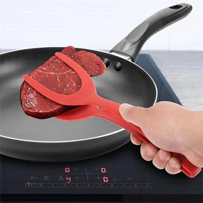 Colorful 2 in 1 Silicone Spatula Tongs for Cooking